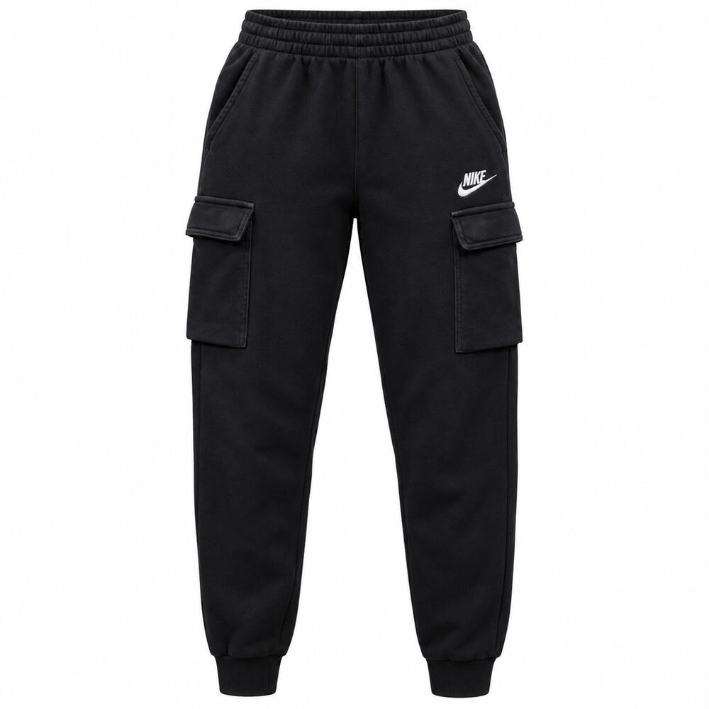 Nike Tech Fleece Cargo Jogger Pants Black Youth/L Boys Size L YLG Swoosh